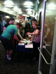 Lined up to see the SJREAL show